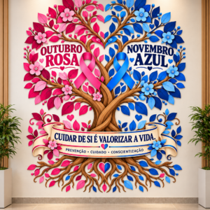 PAINEL OUTUBRO ROSA + NOVEMBRO AZUL