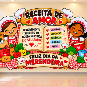 Painel Dia da Merendeira – Receita de Amor